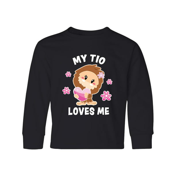 inktastic My TIO Loves Me with Bigfoot Toddler Long Sleeve T-Shirt 